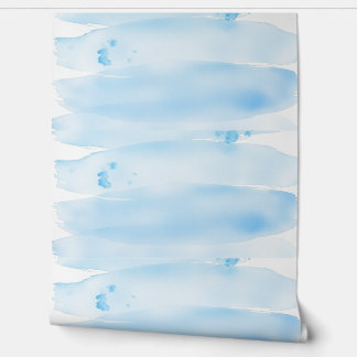 Papier Peint Blue Watercolor Brushstroke Vinyl Sheet