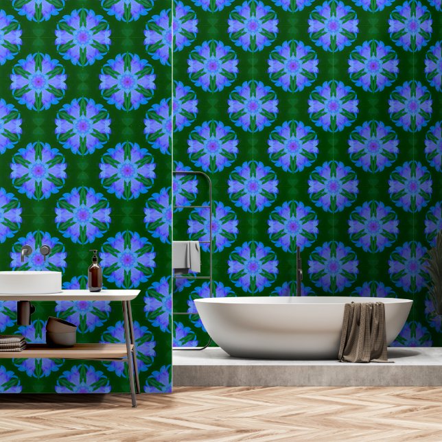 Papier Peint Bluebell Posies (Salle de bain)