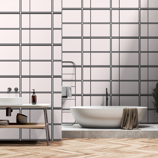 Papier Peint Blush moderne (Salle de bain)