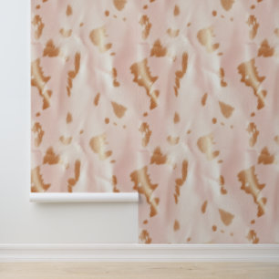 Papier Peint Blush Rose Tan Southwest Faux Cowgirl Cowhie