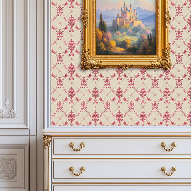 Papier Peint Blush Royal Lattice Princesscore (Blush Royal Lattice Princesscore Wallpaper)