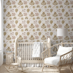 Papier Peint Boho Baby Watercolor Nursery