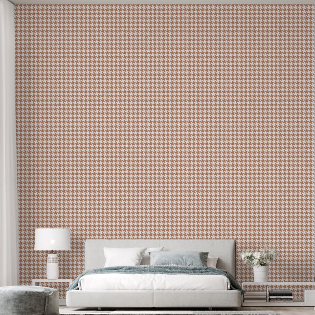 Papier Peint Boho Brun Clair Carreaux (Chambre à coucher)