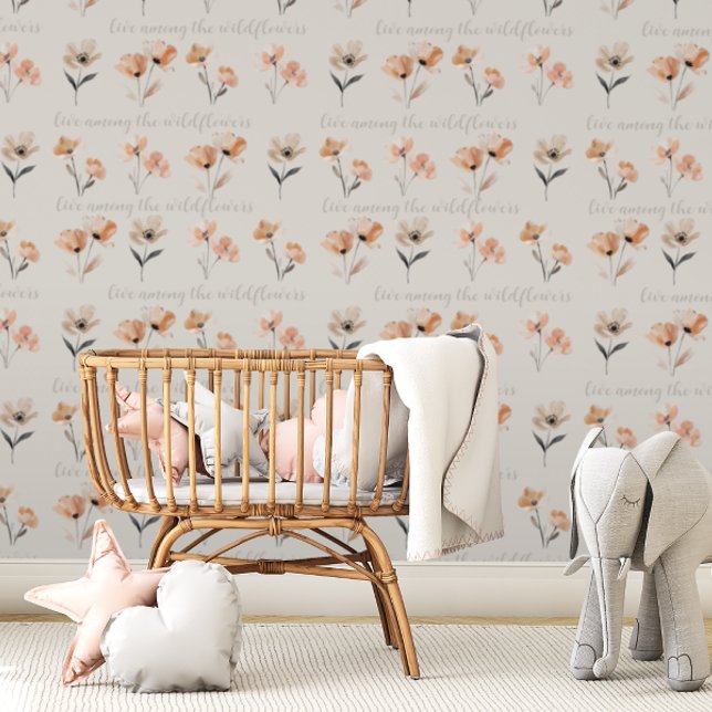 Papier Peint Boho Poppy Flower Imprimer un devis personnalisé (Créateur téléchargé)