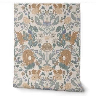 Papier Peint Bois beige Bloc Imprimer Damas