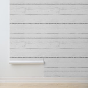 Papier Peint Bois blanc rustique Répétition motif aquarelle