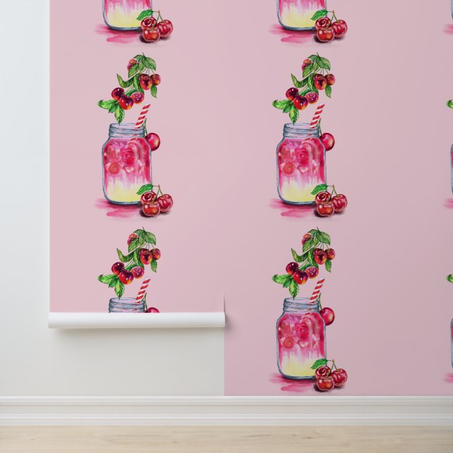 Papier Peint Boisson de cerise fraîche (Application)