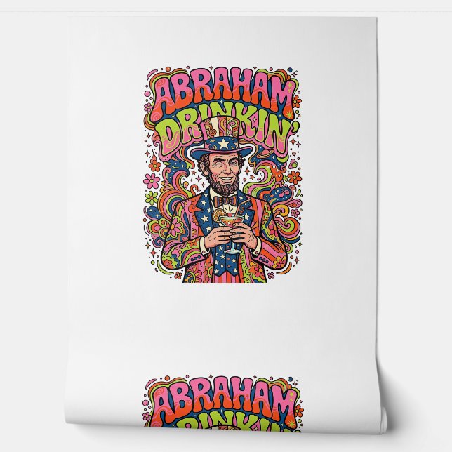 Papier Peint Boisson rétro patriotique Abraham (Déroulement)