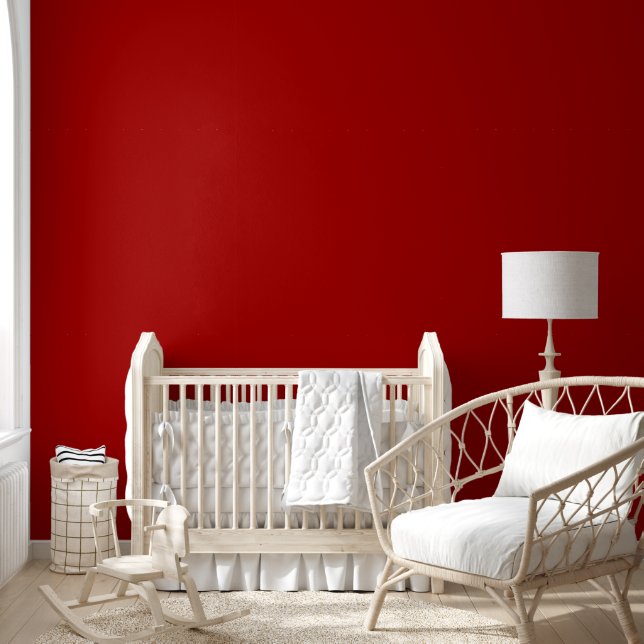 Papier Peint Bonbons foncés Pomme rouge couleur solide (Enfants)