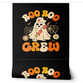 Papier Peint Boo Boo Crew Drôle Fantôme Pour Infirmière, Rétro