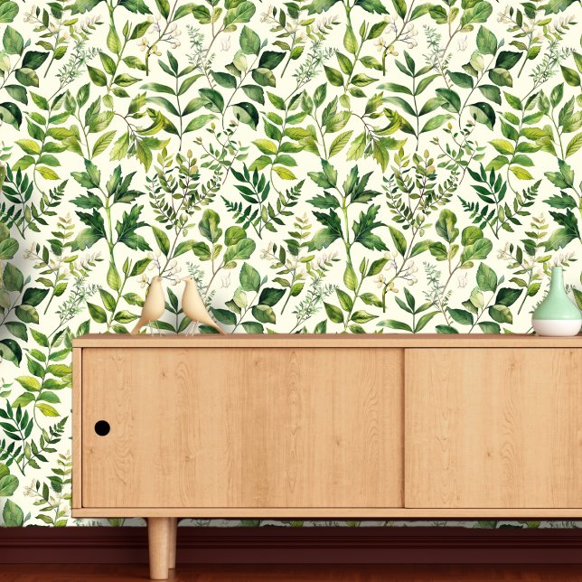 Papier Peint Botanique verte feuille (Créateur téléchargé)
