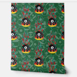 Papier Peint Boule verte à huit