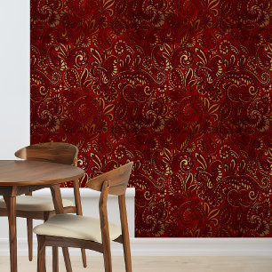 Papier Peint Bourgogne Gold Damask Paisley