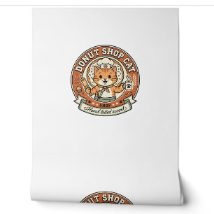 Papier Peint Boutique de beignets Chat Boutique de beignets Cha