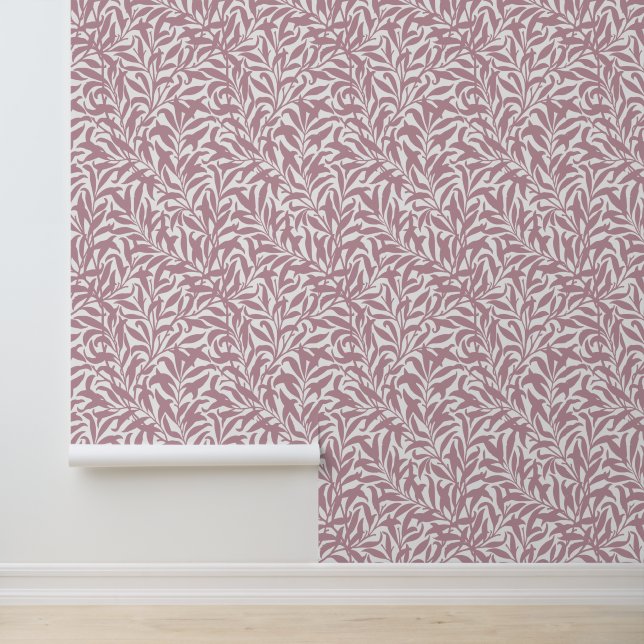 Papier Peint Branche de saule mauve et blanc (Application)