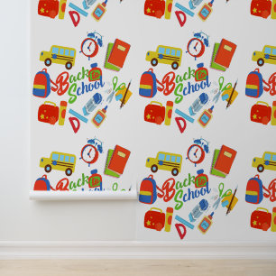 Papier Peint Branché et dynamique Retour à l'école Motif Peel s