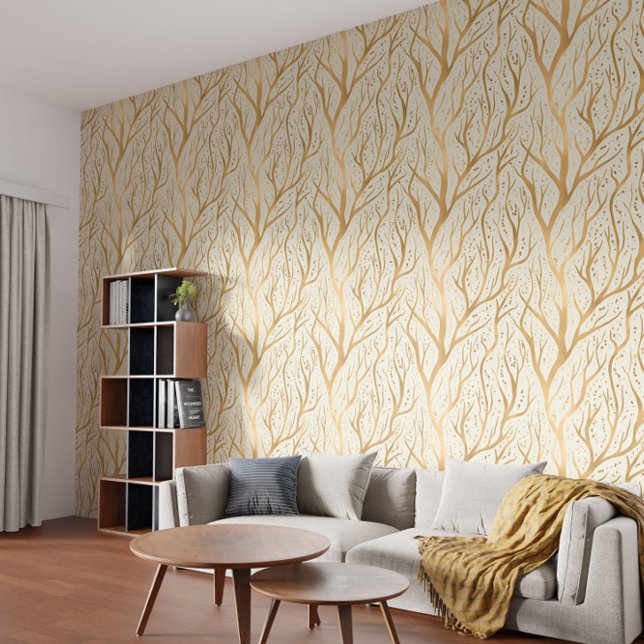 Papier Peint Branches de l'arbre d'or - modifier la couleur arr (Créateur téléchargé)