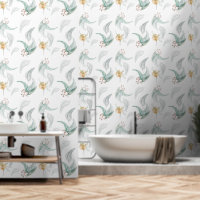 Branches de menthe eucalyptus Art aquarelle