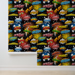 Papier Peint Bright Coloré Retro Comic Pop Art Super Hero<br><div class="desc">Papier peint Super Hero | Boys Décor Chambre. Ajoutez une touche dynamique à votre espace grâce à ce papier peint rétro coloré et coloré. Doté d'effets sonores classiques superhéros dans un style moderne audacieux du milieu du siècle, ce design est parfait pour la chambre des garçons ou quiconque aime l'esthétique...</div>