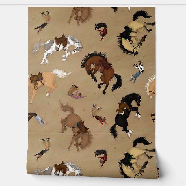 Papier Peint Broncs et Cowboys (Déroulement)