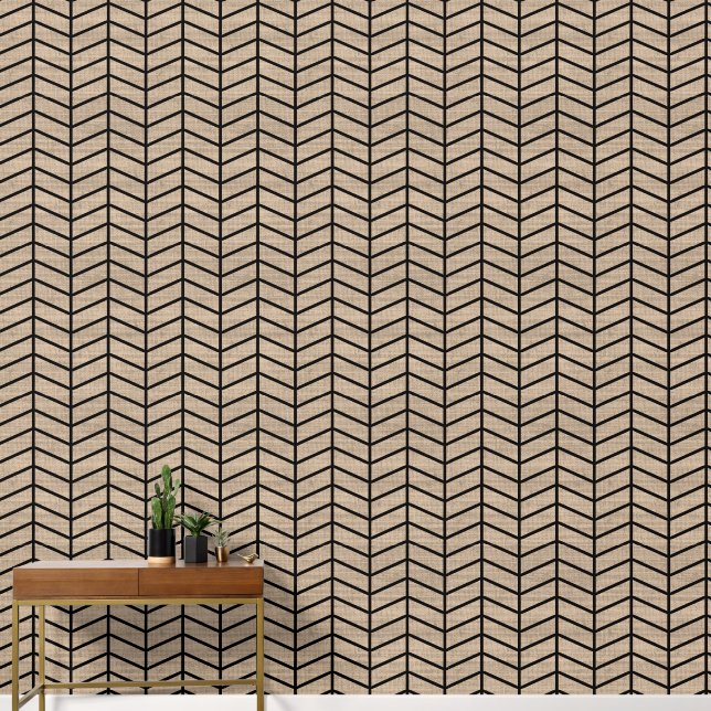 Papier Peint Brown moderne et tendance Chevron (Couloir)