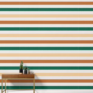 Papier Peint Brown rayé unique et Motif vert coloré