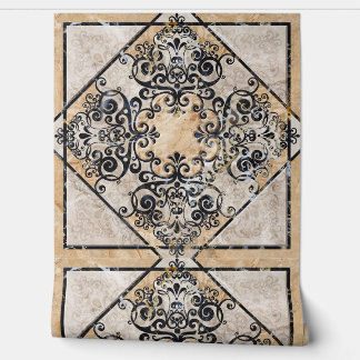 Papier Peint Brown vintage Sepia Ornate Tile 4