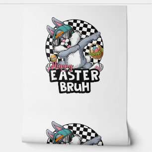 Papier Peint Bruh Dabbing Rabbit Jour de Pâques Oeufs Dab Garço