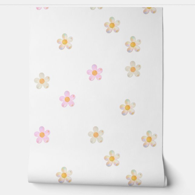 Papier peint Bubble Daisies (Déroulement)