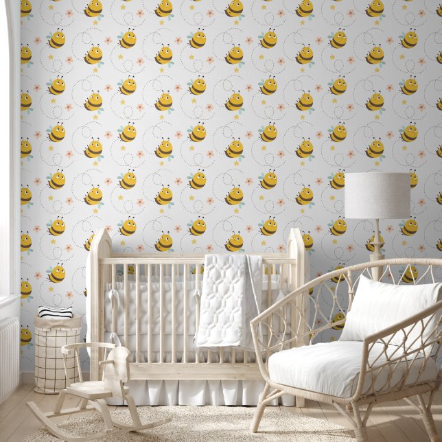 Papier Peint Bumble Bees Baby Nursery (Enfants)