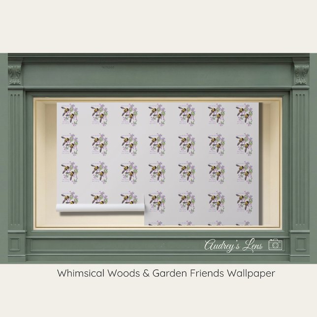 Papier Peint Bumblebee & Lilac Floral Nursery Peel & Stick (Créateur téléchargé)