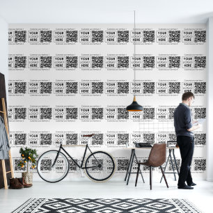 Papier Peint Business Logo Entreprise Simple QR Code 2 Text Off