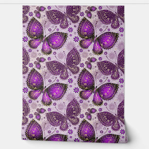 Papier Peint BUTTERFLITS PURPLE sans faille