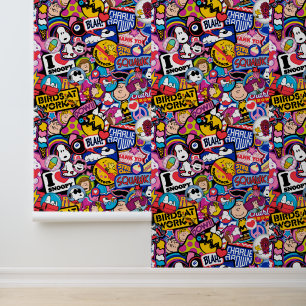 Papier Peint cacahuètes   Motif de patchs Mixtape