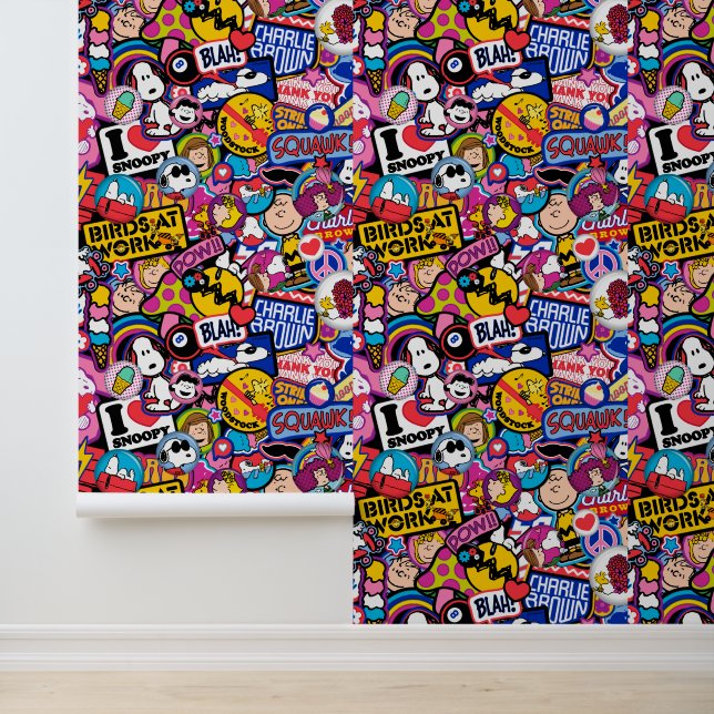 Papier Peint cacahuètes | Motif de patchs Mixtape (Application)