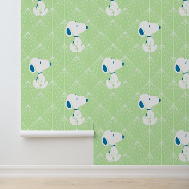 Papier Peint cacahuètes | Snoopy Green Deco Dreams Motif (Application)