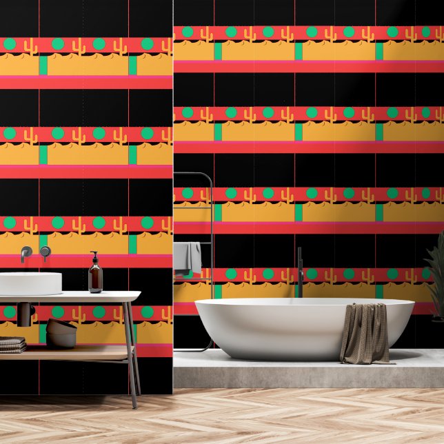 Papier Peint Cactus du désert échoués (Salle de bain)