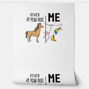Papier Peint Cadeau d'anniversaire d'autres licornes de 49 ans