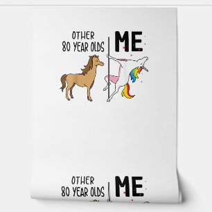 Papier Peint Cadeau d'anniversaire de 80 ans d'autres licornes