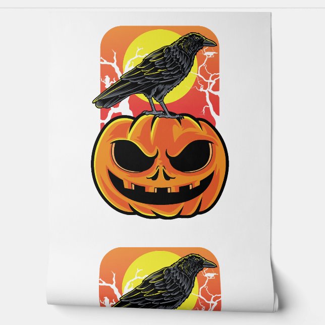 Papier Peint Cadeau de l'observateur d'oiseaux Halloween Crow (Déroulement)
