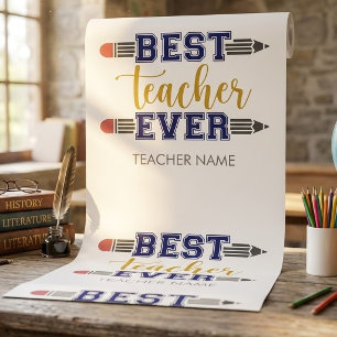 Papier Peint Cadeau personnalisé Meilleur Enseignant - Cadeau p