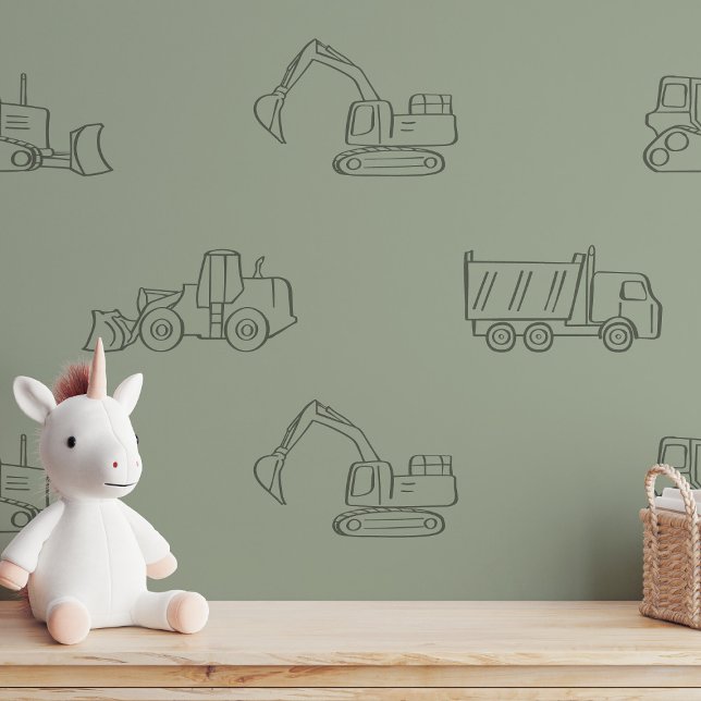 Papier Peint Camion de garçon constructeur de véhicules de cons (Créateur téléchargé)