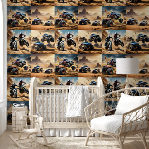 Papier Peint Camions monstres et motos,