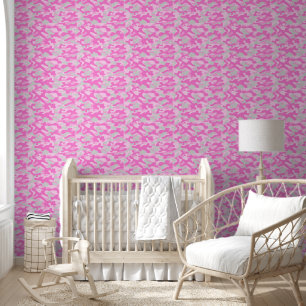 Papier Peint Camo Rose Moderne