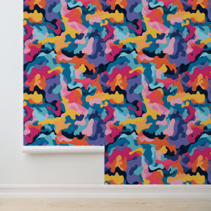 Papier Peint Camouflage arc-en-ciel