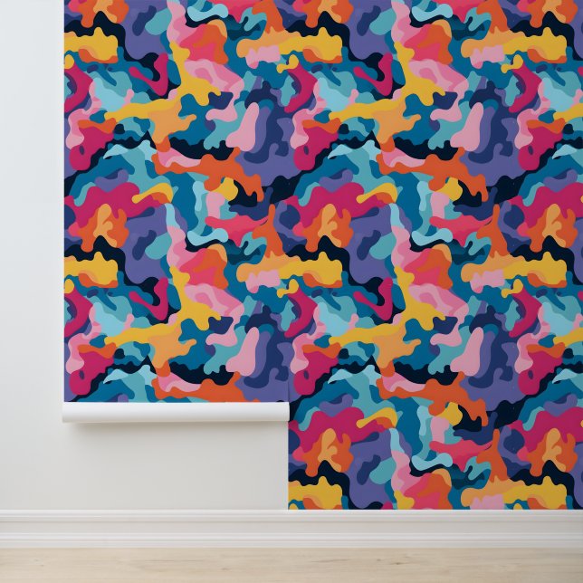 Papier Peint Camouflage arc-en-ciel (Application)