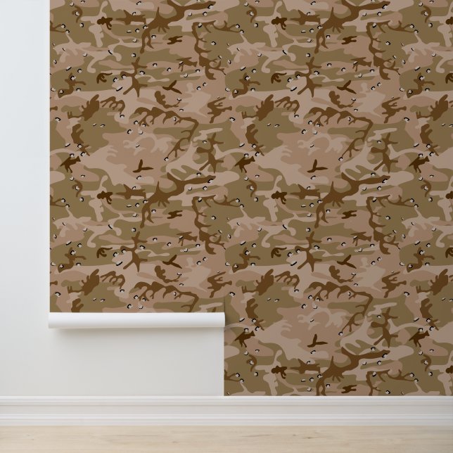 Papier Peint Camouflage Désert Avec Galets, Militaire, Armée (Application)
