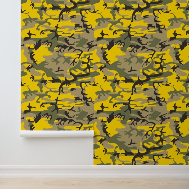 Papier Peint Camouflage jaune et vert, Militaire, Armée (Application)