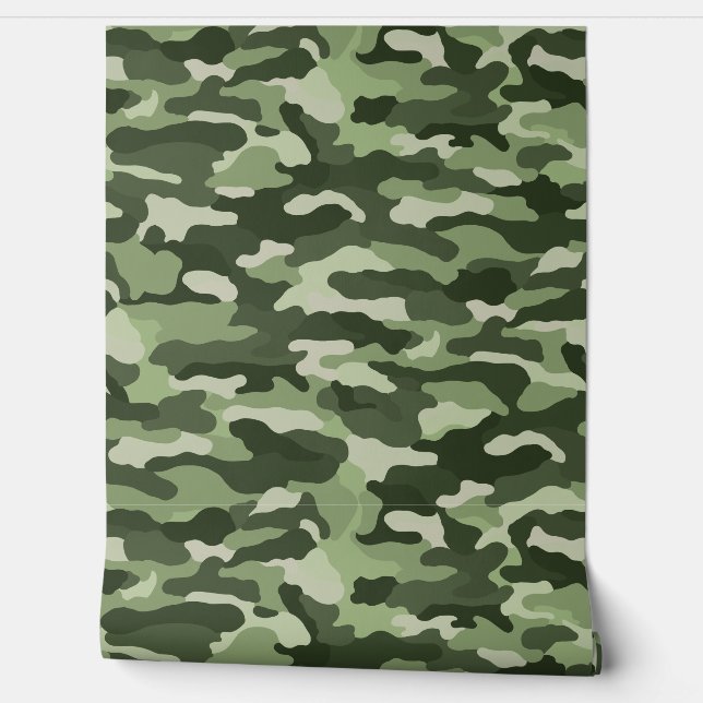 Papier Peint Camouflage vert (Déroulement)