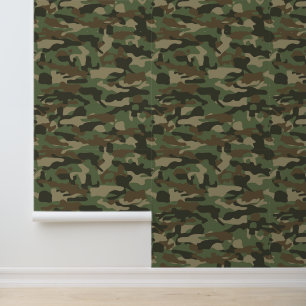 Papier Peint Camouflage Vert Camo Motif de l'armée